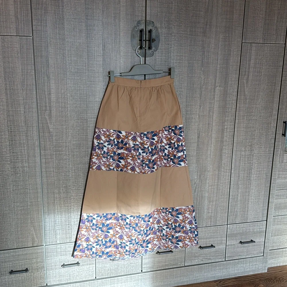 Anthropologie Sachin & Babi Jacquard Tiered‎ Maxi Skirt